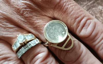 Ring met zichtbare as