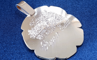 Klaverblad met vingerafdruk